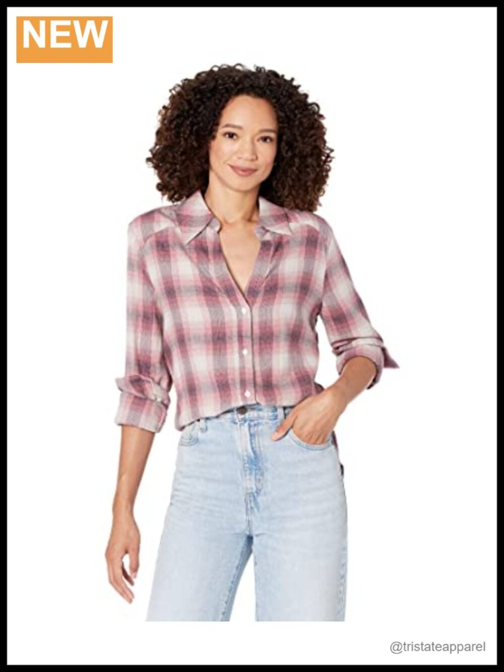 PAIGE Women's Davlyn Plaid Button Down Shirt Slightly Oversized